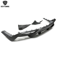 Difusor Trasero de Fibra de Carbono Seca Highland para Tesla Model 3, Acabado Mate, Kits de Carrocería Exterior, Labio de Parachoques Trasero de Carbono Real, 3 Nuevos