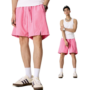 Shorts de plage personnalisés à séchage rapide, légers, en satin, avec taille élastique et fentes latérales, pour hommes, décontractés, d'été, OEM - Product Image 3
