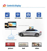 Pantalla LED P2.5 P5 de Doble Cara con 4G, WiFi y GPS para Techo de Taxi, Publicidad en Vehículos, Letrero Móvil