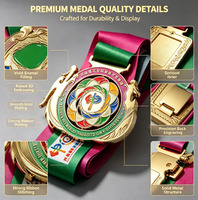Médaille personnalisée en alliage de zinc plaqué or 3D, émail, certifiée ISO, récompense sportive, logo personnalisé, échantillonnage rapide, vente en gros directe d'usine, OEM