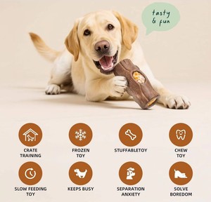 <strong>Wholesale</strong> Manufacture <strong>Durable</strong> <strong>Chew</strong>-Resistant Coffee Wood Fiber Beef Flavor Outdoor Use Dog Treat Holder <strong>Pet</strong> <strong>Toy</strong> - Product Image 6