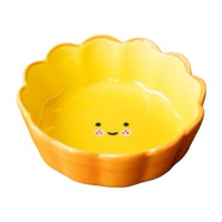 Assiettes en céramique Art Déco créatives motif tournesol, service de table haut de gamme fait main multifonctionnel
