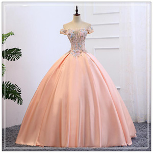 Off The Shoulder Evening Gown Empire Waist Floral Print Sequins Princess Tutu Skirt For Performance Photography - Product Image 3