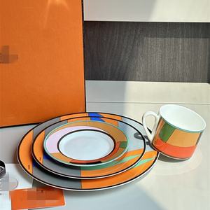 Dinner Plates Dinnerware Set Royal Bone China 4-pcs Set With Logo Ceramic Business <b>Gifts</b> Dinner Set - Product Image 4
