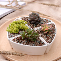 Pot de fleurs en céramique en forme de triangle à prix compétitif, blanc, moderne, décoratif, pour table