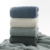 Serviette de bain en fibre de bambou avec logo personnalisé, 500 GSM, grande taille 70x140 cm, douce, absorbante, écologique, pour hôtel, maison, spa