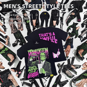 Camisetas de Manga Corta Holgadas de Hip Hop para Hombre, 100% Algodón de Alta Calidad, Impresión Digital, Tejido Ecológico y Transpirable - Product Image 2