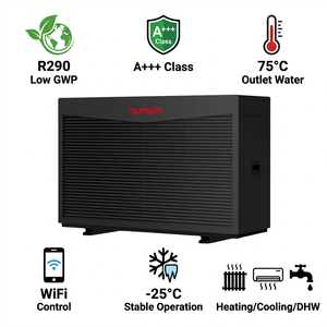 Nouvelle pompe à chaleur R290 A+++ à faible bruit 4KW 6KW 8KW 12KW 15KW 18KW pour l'Europe - Product Image 2