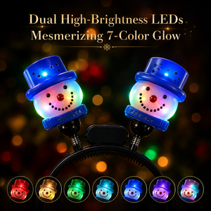 Lot <span class=keywords><strong>de</strong></span> 3 serre-têtes lumineux LED <span class=keywords><strong>de</strong></span> Noël, décorations scintillantes Père Noël, bonhomme <span class=keywords><strong>de</strong></span> neige, sapin pour fêtes <span class=keywords><strong>de</strong></span> fin d'année, accessoires <span class=keywords><strong>de</strong></span> cheveux <span class=keywords><strong>de</strong></span> Noël - Product Image 2