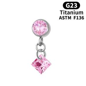 Gioielli Ruiqian grazioso accessorio per anello con labbra rosa G23 in lega di titanio e zircone parti pendenti gioielli Piercing alla moda - Product Image 2