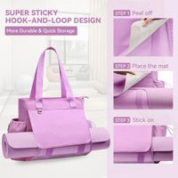 Sac de transport pour tapis de yoga pour femme, avec poche respirante en maille pour articles mouillés, léger, imperméable, en polyester, fermeture éclair, toutes saisons