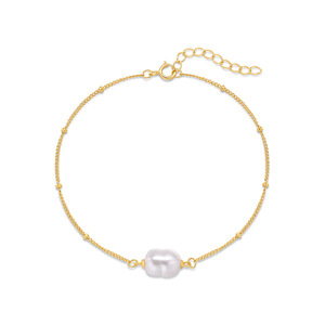 Wholesale S925 sterling silver light luxury niche <b>pearl</b> irregular <b>bracelet</b> high quality women's jewelry - Product Image 1