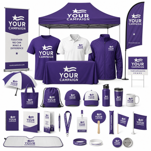 Kit Cadeau Promotionnel Personnalisé pour Événements Communautaires : Sac de Marchandises, Drapeau de Stand, Affiche, Sac Fourre-tout, Sac à Cordon, Articles de Boisson, Bracelet de Supporter, Badge - Product Image 4