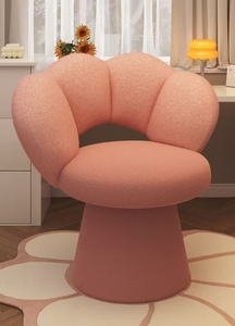 K Rotating makeup and dressing <b>chair</b> for girls simple stool for <b>bedroom</b> dresser home-use backrest trendy nail salon <b>chair</b> - Product Image 6