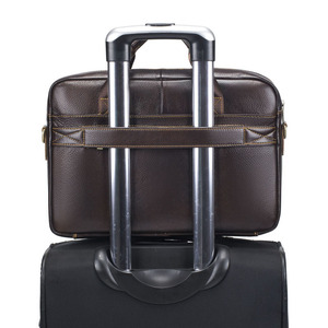 Túi đựng máy tính xách tay bằng da thật dành cho nam giới Túi mềm dành cho văn phòng kinh doanh Túi đựng máy tính Messenger sang trọng dành cho doanh nhân - Product Image 3