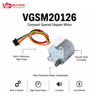 Moteur pas à pas à engrenages 20 mm VGSM20126 NEMA 8 5V 15 degrés 2 phases avec boîte de vitesses 85.09:1 pour essuie-glace d'objectif de caméra de surveillance