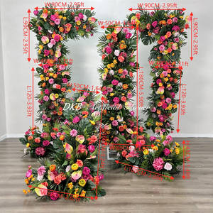DKB - Decoración para el Pasillo de Entrada de Bodas, Arco de Flores Artificiales de Seda, Fondo para Ceremonias, Fiestas y Eventos Románticos - Product Image 3