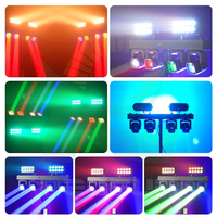 Nueva Barra de Luces LED RGBW 4 en 1 de 4x40W, Efecto de Luz de Escenario, Beam, Strobe, Cabezal Móvil Giratorio Independiente, para Escenario, DJ, Fiesta