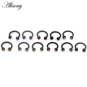 Venta al por mayor Piercing Nariz Anillos Studs 16G Nariz Piercing Septum Mujeres Daith Oreja Cuerpo Joyería Herradura Tragus Ceja Labio Anillo