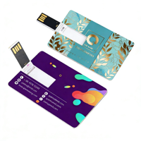 Clé USB promotionnelle haute vitesse 2.0/3.0 ultra-fine format carte de crédit avec impression recto-verso