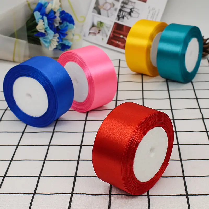 DIY handmade 4cm rose flower wedding color flowers gift cake wrapping ribbon ribbon wholesale