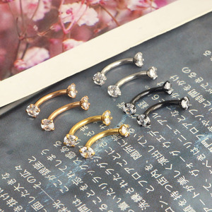 Bán Sỉ Thép Không Gỉ Lông Mày Vòng Chuối Daith Lông Mày Đồ Trang Sức 16G Sụn Bông Tai Helix Barbell <span class=keywords><strong>Conch</strong></span> Piercing - Product Image 3