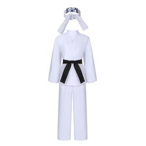 Disfraz de Karate Kids KOF <span class=keywords><strong>Cobra</strong></span> Kai para Niños y Adultos, Kimono Negro y Blanco, Uniforme con Diadema, Traje de <span class=keywords><strong>Anime</strong></span> para Halloween, Chándal - Product Image 5