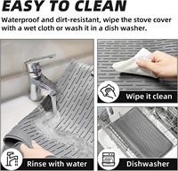 Tapis de cuisson en silicone de qualité alimentaire, résistant à la chaleur, imperméable, anti-huile, protection pour plaque de cuisson à gaz et à induction, en stock