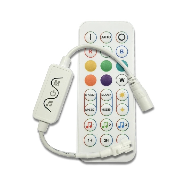 Smart RGB Music Controller for LED Strips WS2812B WS2811 SK6812 with 2.4G RF Wireless Remote Dimmer 5V 12V 24V
