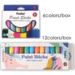 Nuovi Bastoncini di Tempera Non Tossici Foska, 6/12 Colori Macaron, Facili da Usare per Bambini e Studenti, Ottimo Regalo - Product Image 6