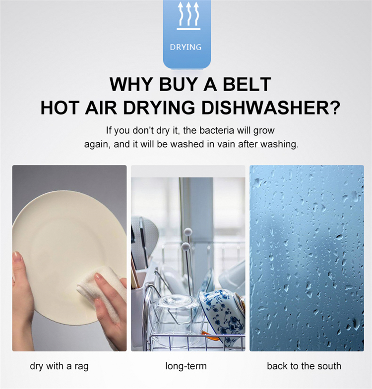 Installation Free Household Intelligent Dishwasher Portable Disinfection And Drying Built In Water Tank Dishwasher Machine OEM
