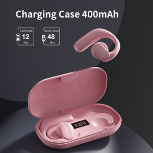 Blue-tooth V5.1 헤드폰 13 시간 음악 시간 스포츠 이어폰 <span class=keywords><strong>LED</strong></span> 디스플레이 오픈 이어 버드 포함 이어훅 내장 14mm 스피커 - Product Image 4