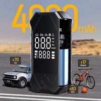 Wireless Multi-mode Free Switching Dual Screen LED Display ABS 12V Inflator Emergency Light Tire Pressure Monitor Charging Bank