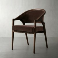 Chaise de salle à manger en tissu moderne de luxe JP, chaise à accoudoirs rembourrée pour hôtel