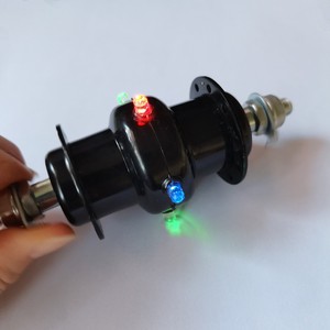 <b>Bicycle</b> Hub With Colorful Flashing <b>Lights</b> 10 Hole Flower Drum Front Quick Release Axle Plastic Lightweight - Product Image 1