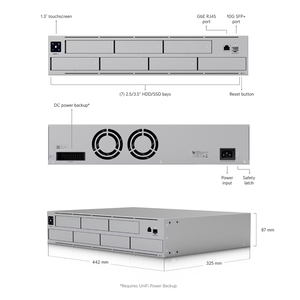 Ubiquiti UNAS Pro NAS de 7 bahías y 2U para rack, 10GbE SFP+, UniFi Drive, UBNT UniFi Drive NAS empresarial Ubiquiti UNAS Pro W1328 - Product Image 4