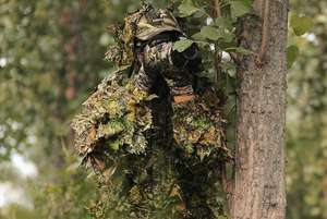 2023 traje de camuflaje 3D táctico hojas capa de camuflaje traje de sigilo caza Poncho desierto senderismo capa de aventura - Product Image 6