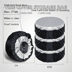 Housse de protection imperméable en polyester LCRTDS pour pneu de <span class=keywords><strong>voiture</strong></span>, 1 pièce, sac de <span class=keywords><strong>rangement</strong></span> pour <span class=keywords><strong>roue</strong></span> de secours, accessoires - Product Image 2