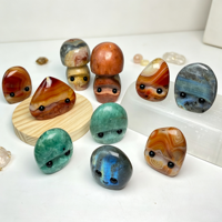 Figurine de hérisson en pierre naturelle, labradorite, sardonyx, agate, ornement monstre en cristal pour collection et cadeau, vente en gros