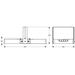 Lámpara Industrial LED de Gran Altura Beghelli, 38.5 cm de Ancho, 76.5 cm de Altura, Haz de Luz Estrecho - Product Image 2