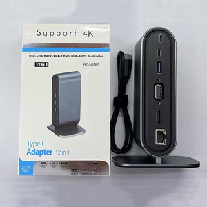 Bewin đa trong 1 Docking Station USB C Hub đa cổng Adapter VGA HDTV RJ45 Hub - Product Image 6