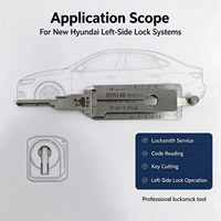 HYN14R HY15V.3 Lishi Outil de crochetage et de décodage automobile 2-en-1, compatible commandes en gros, finition mate anti-reflet