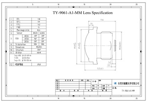 수중 낚시용 파노라마 360도 <span class=keywords><strong>CCTV</strong></span> 렌즈 광각 조리개 1.5mm TTL 13.25mm 2G4P 구조 - Product Image 6