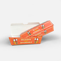 Boîte à hot-dogs biodégradable personnalisable avec logo, en papier alimentaire jetable, pelliculage brillant, gaufrage, pour plats à emporter, restaurants, sushis, haute qualité