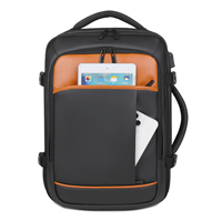 Sac à dos pour ordinateur portable multifonctionnel extensible en PU avec logo personnalisé, étanche, avec port USB et ceinture à coussin d'air, portable – Vente chaude usine