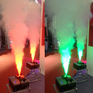 Pulverizador de Niebla Vertical LED Multicolor Brillante, Cuerpo de Aleación de Aluminio Negro, Control Dual, Seis Canales DMX, Amplio Voltaje, Enchufe Europeo - Product Image 4