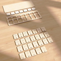 Nouveau puzzle éducatif en bois minimaliste moderne transfrontalier, jeu de réflexion sculpté en bois sur le thème de la langue des signes américaine
