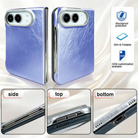 Coque de téléphone métallique froissée pour iPhone Duo, fine, antichoc, protection intégrale, coque pliable, personnalisable OEM