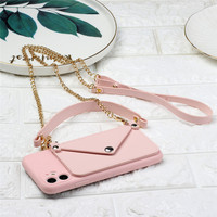 Laudtec Wadah Ponsel Dompet Tali Silikon, Casing Ponsel Penutup Silikon untuk iPhone 12 Pro Max 13 Mini 13 Pro