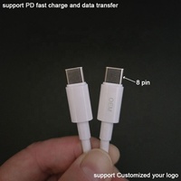 Promo lengkap kabel tebal bulat gulung, peringkat arus 3 Amp PD 27W kabel USB C hingga 8 Pin